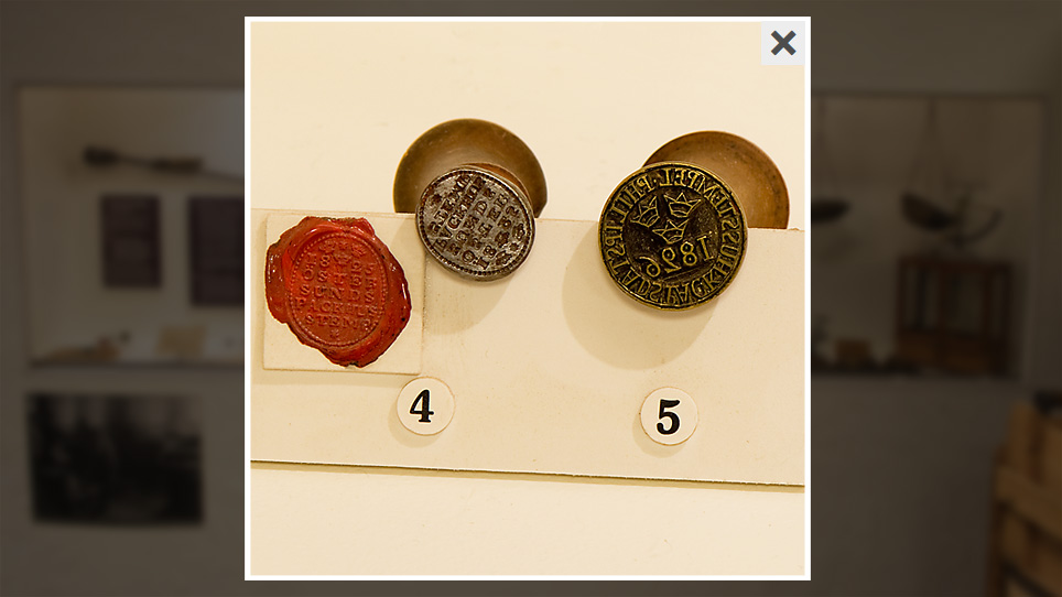 Stämplar till textilier som användes på 1700- och 1800-talet